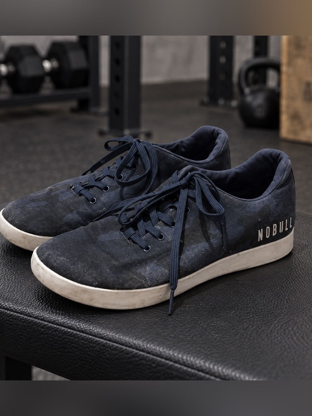 NOBULL Canvas Trainer – Navy Camo, Men’s Size 9.5